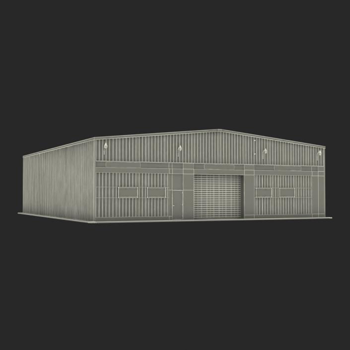 3D model Warehouse Building 2 Blue