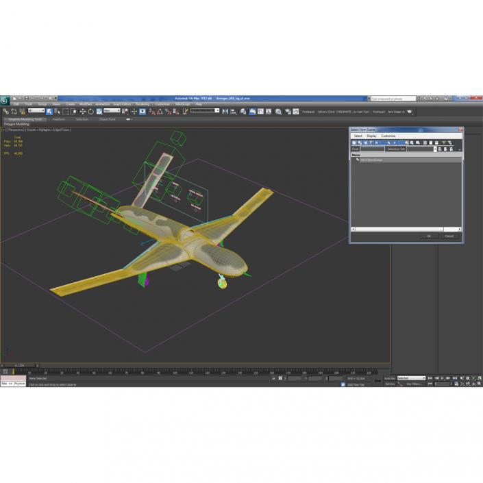 General Atomics Avenger UAV Rigged 3D model