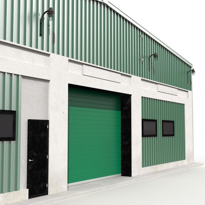 3D Warehouse Building 2 Green