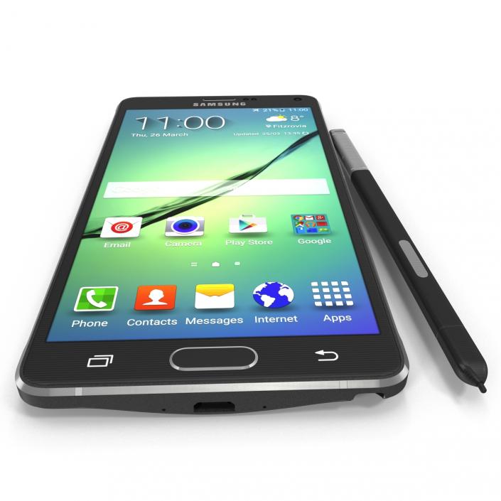Samsung Galaxy Note 4 Black 3D