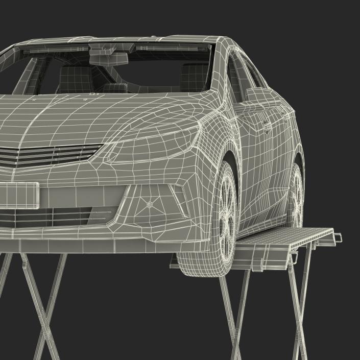 3D Automotive Scissor Lift Generic and Hybrid Car