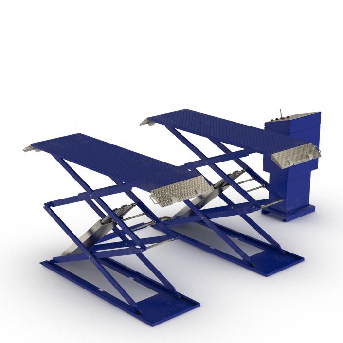 3D model Automotive Scissor Lift Rigged