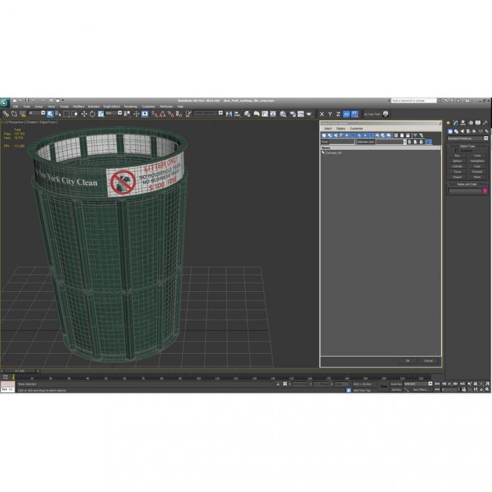 3D model New York Garbage Bin