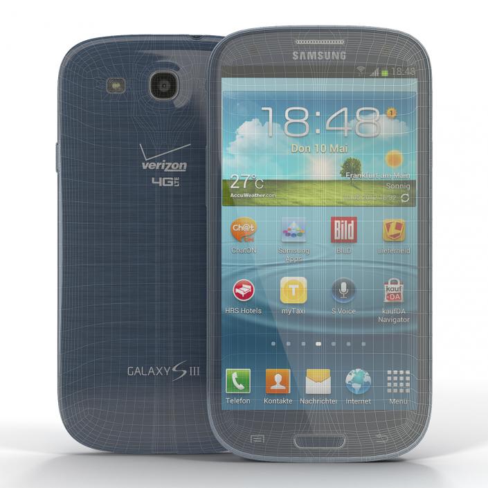 3D model Samsung Galaxy S III Blue