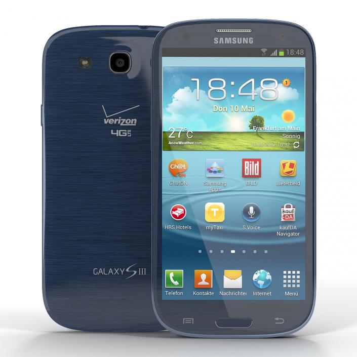3D model Samsung Galaxy S III Blue