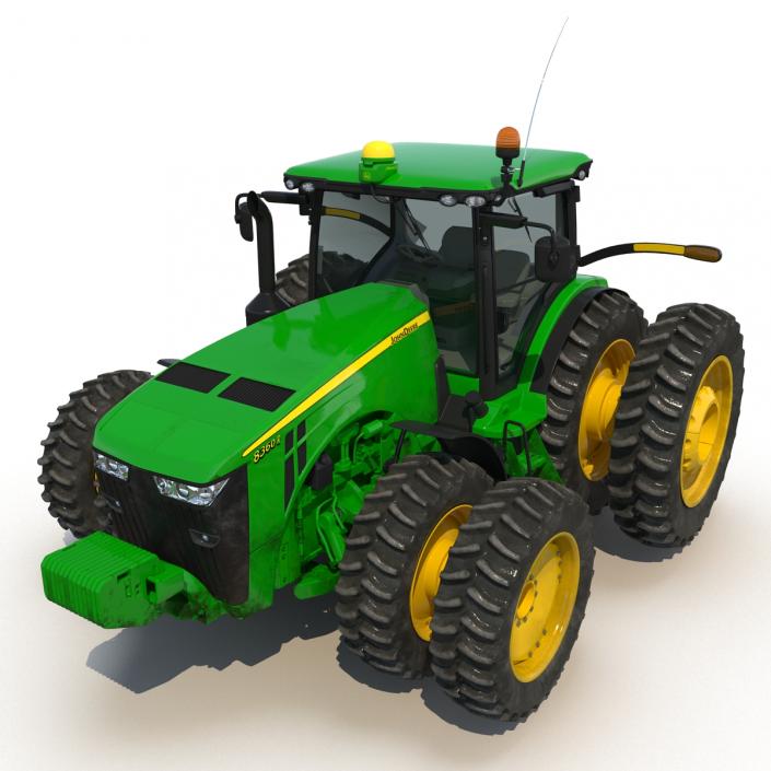 Tractor John Deere 8RT Rigged 3D model