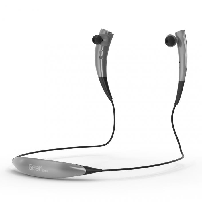 Bluetooth Headset Samsung Gear Circle Silver 3D model