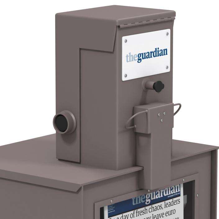 3D Classic Newspaper Box Gray