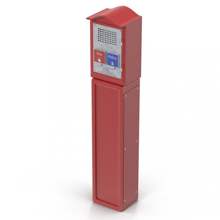 3D New York Fire and Police Call Box model