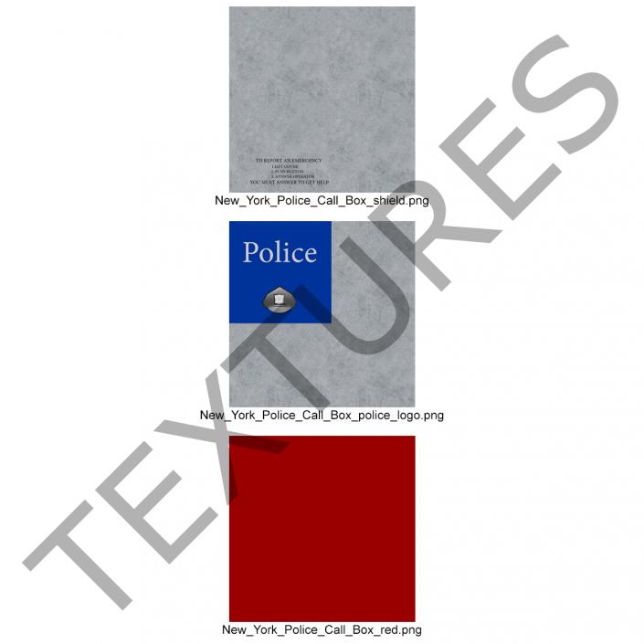 3D New York Fire and Police Call Box model