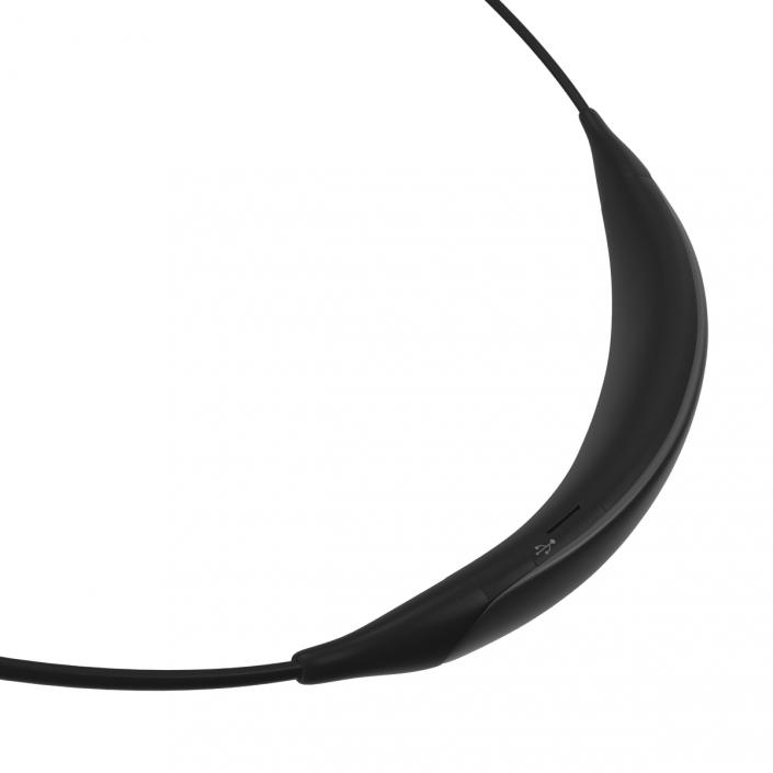 3D model Bluetooth Headset Samsung Gear Circle Folded Black