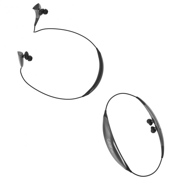 Bluetooth Headset Samsung Gear Circle Black Set 3D
