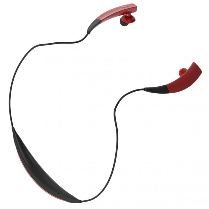 3D model Bluetooth Headset Samsung Gear Circle Red Set
