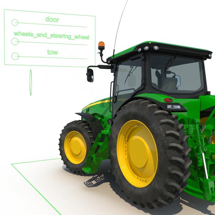 Tractor Generic 2 Rigged 3D model