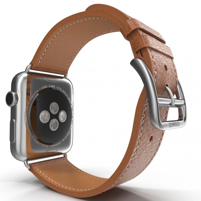 Apple Watch Hermes 42mm Stainless Steel Case 3D model