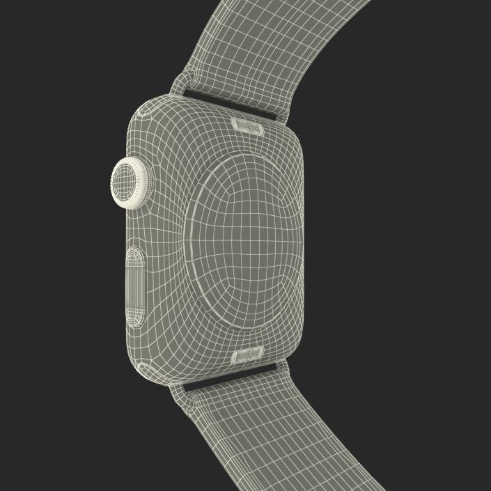 3D Apple Watch Hermes 42mm Stainless Steel Case 2