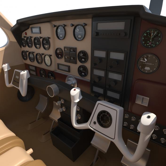 Beechcraft Bonanza 2 Rigged 3D