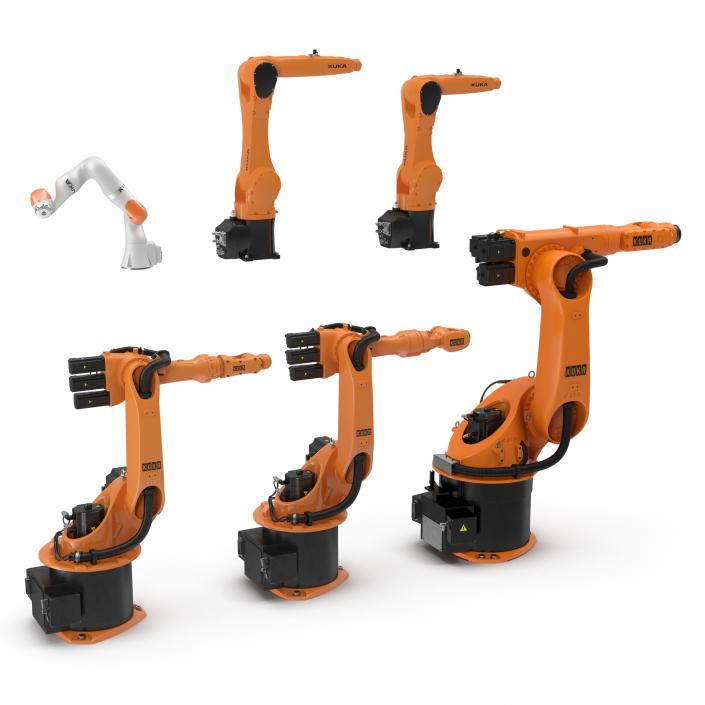 Kuka Robots Rigged Collection 3D model