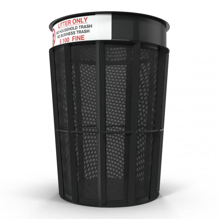 3D Public Garbage Can model