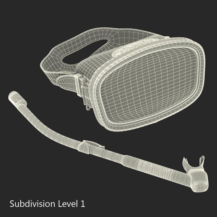Scuba Mask and Snorkel 2 3D model