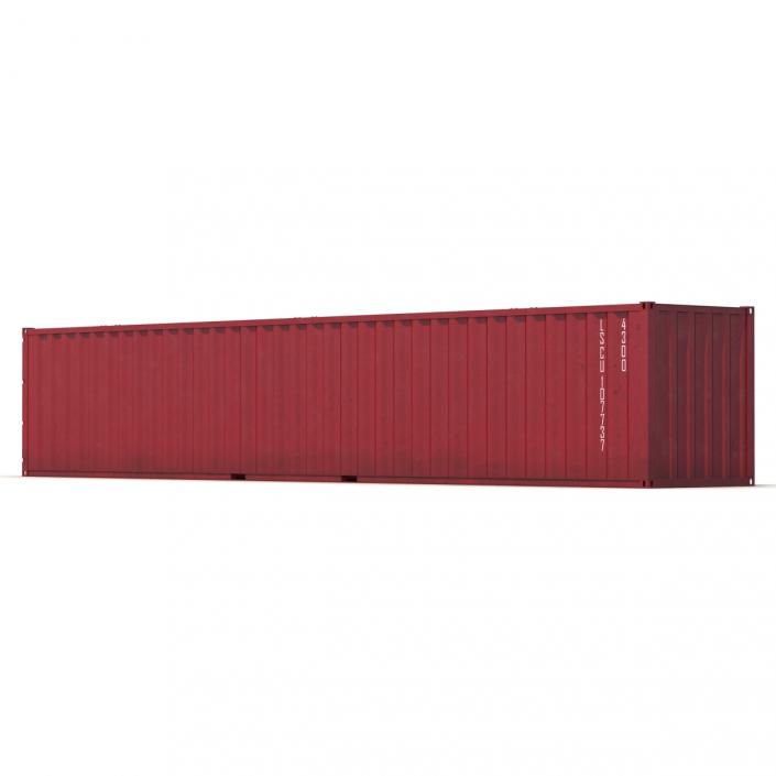 48 ft Shipping ISO Container Red 3D
