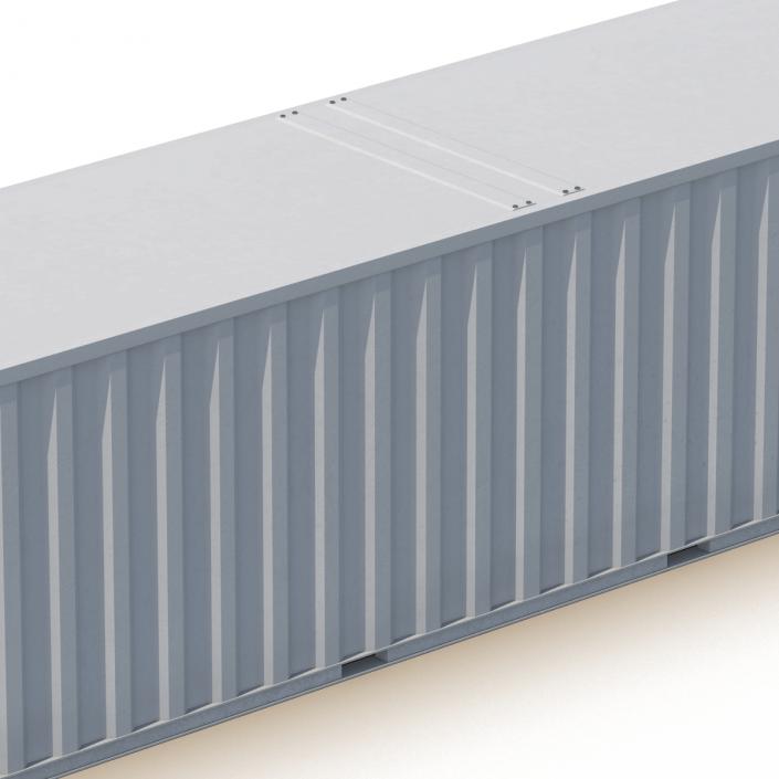 48 ft Shipping ISO Container White 3D model