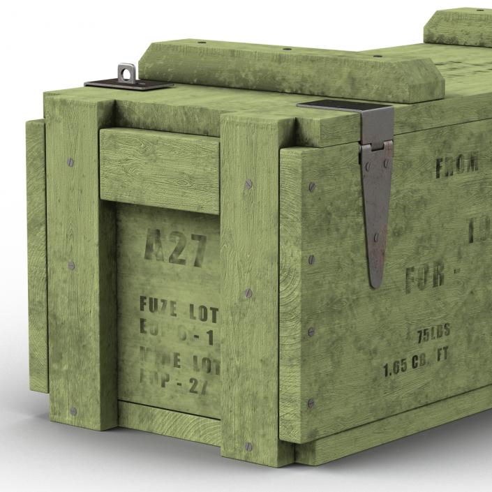 3D Ammo Crate 3 Green model