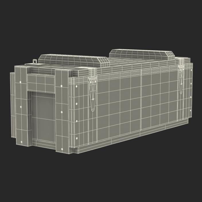 3D Ammo Crate 3 Green model