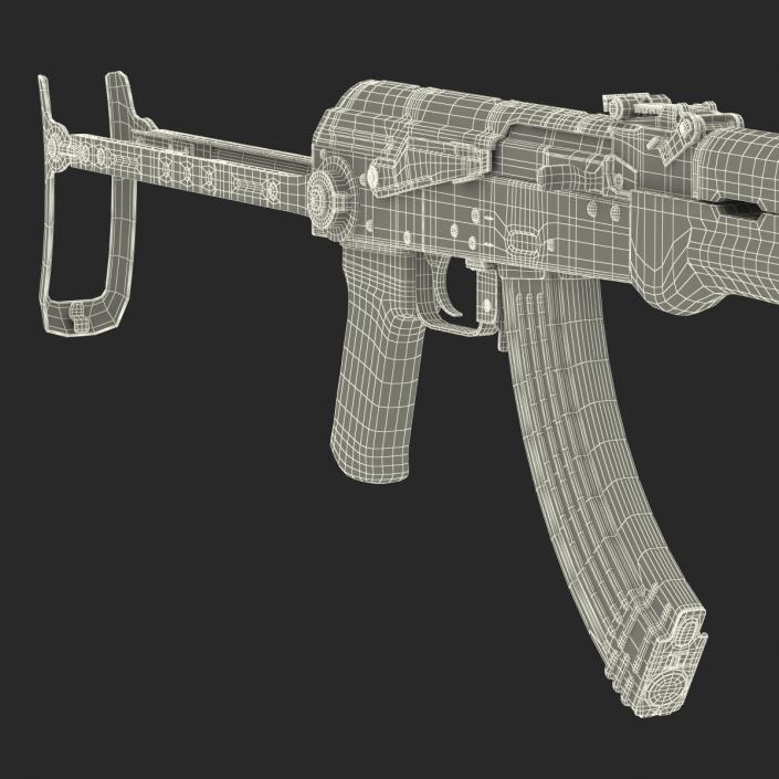 3D Assault Rifle AKMS model