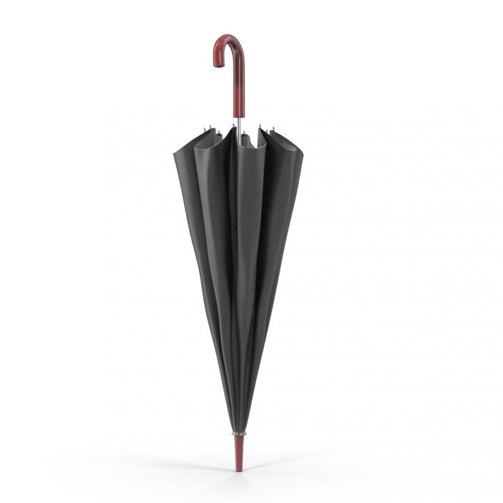 3D Umbrella Closed 3 Black model
