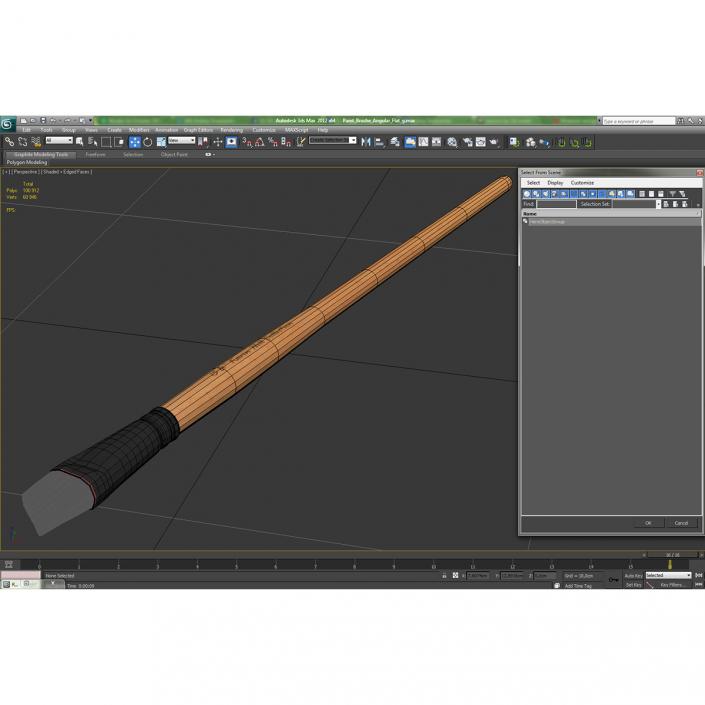 Paint Brush Angular Flat 3D model