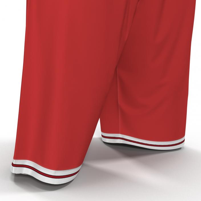 3D Basketball Shorts Red