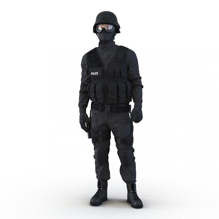 3D model SWAT Man Rigged
