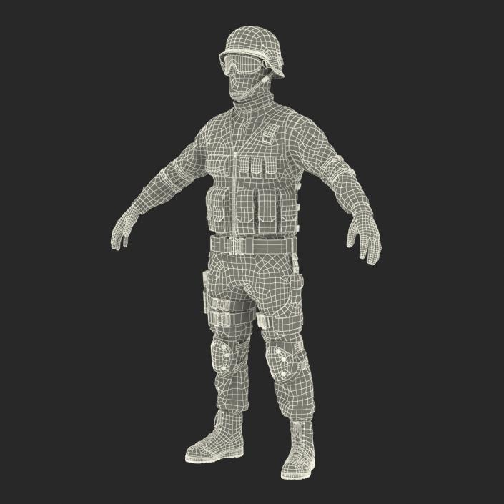 3D model SWAT Man Rigged