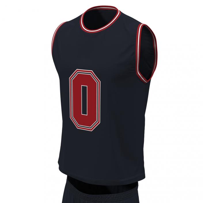 Basketball Uniform Black 3D model