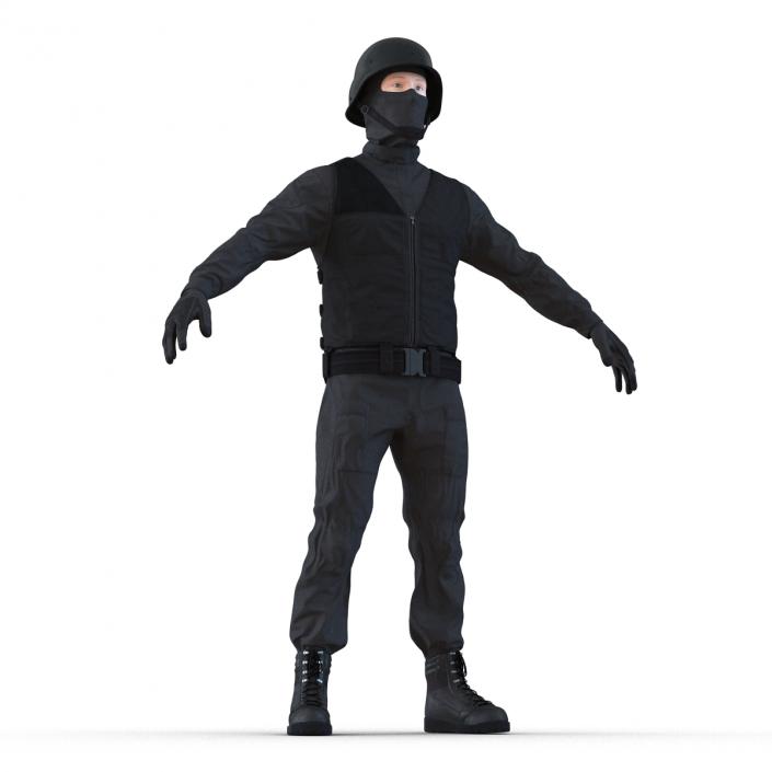 SWAT Man Rigged 3 3D