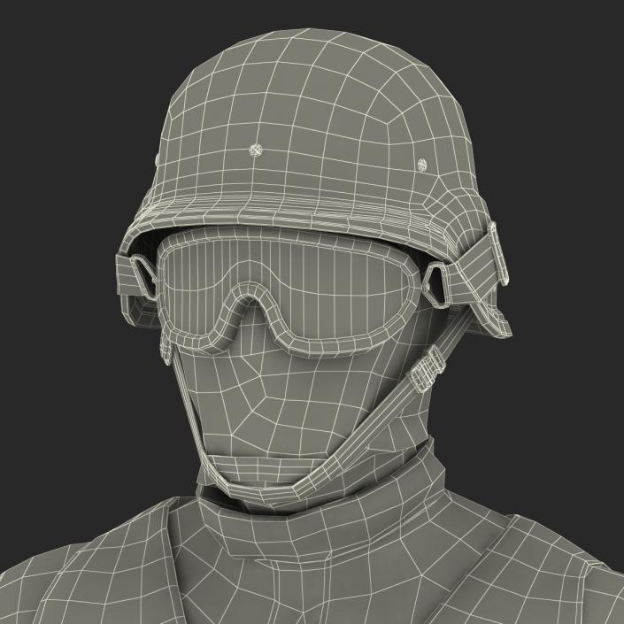 SWAT Man Afro American Rigged 3D model