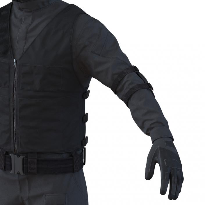 SWAT Man Afro American 2 3D model