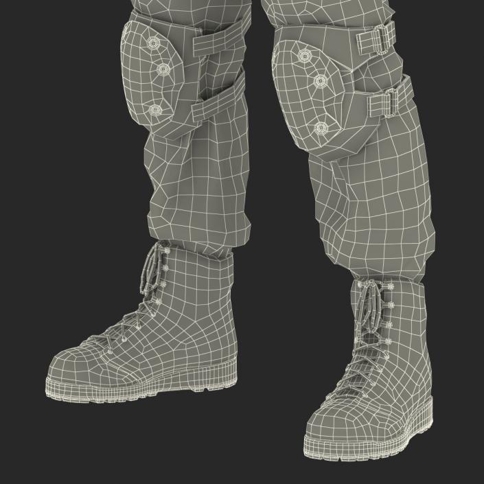SWAT Man Afro American 2 3D model
