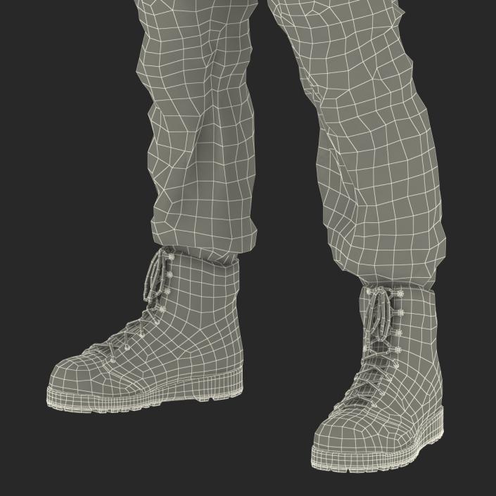 3D SWAT Man Asian Rigged 3 model