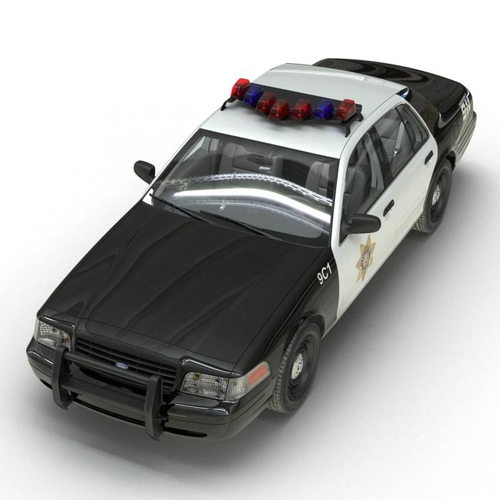 3D model Ford Crown Victoria Police Car