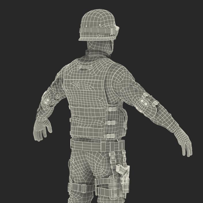 SWAT Man Asian 3D model