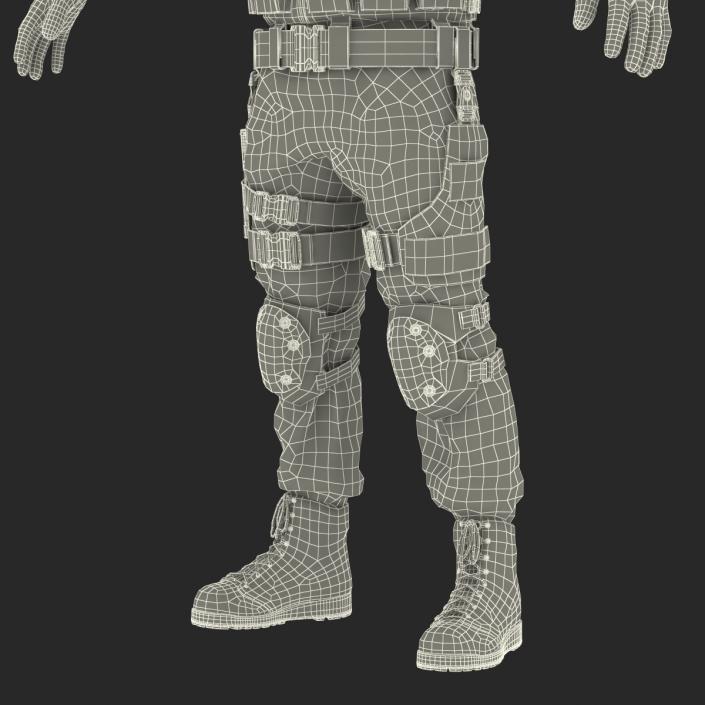 SWAT Man Asian 3D model