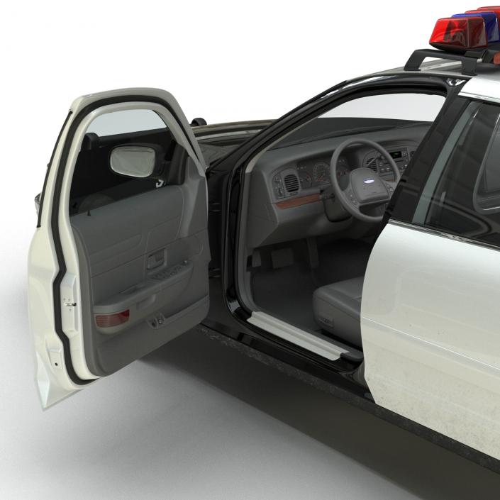 Ford Crown Victoria Police Car Rigged 3D
