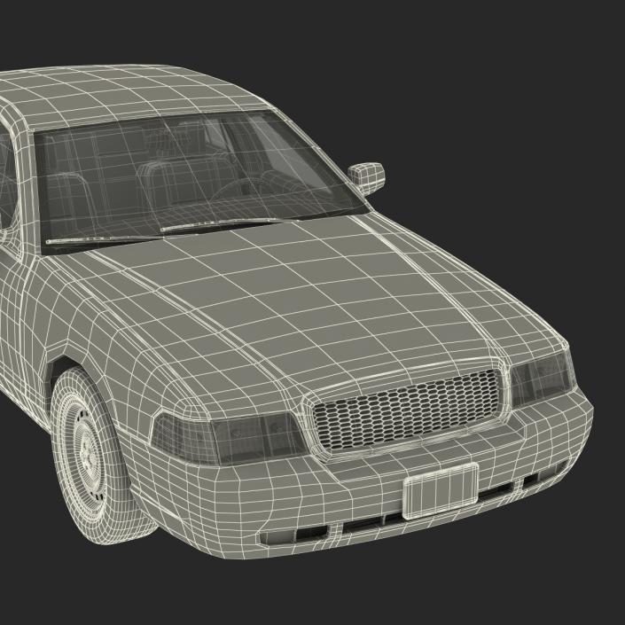 3D Ford Crown Victoria Rigged