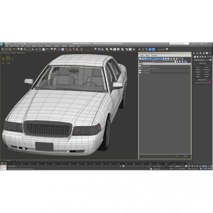 3D model Ford Crown Victoria Simple Interior