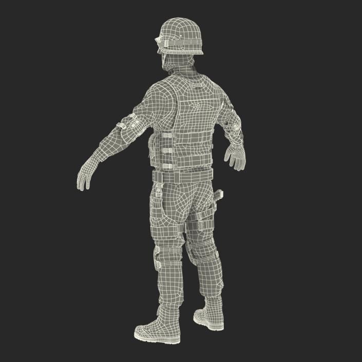 SWAT Man Mediterranean Rigged 3D model
