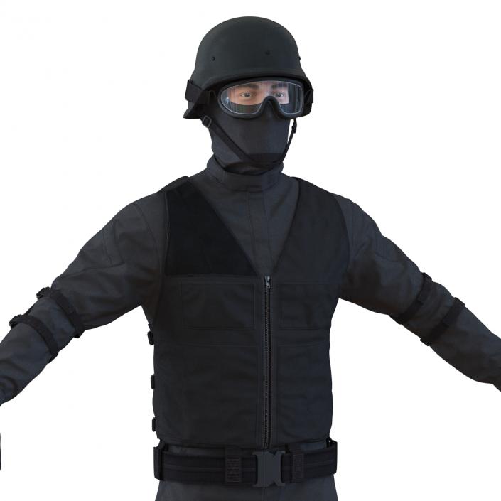 3D SWAT Man Mediterranean Rigged 2