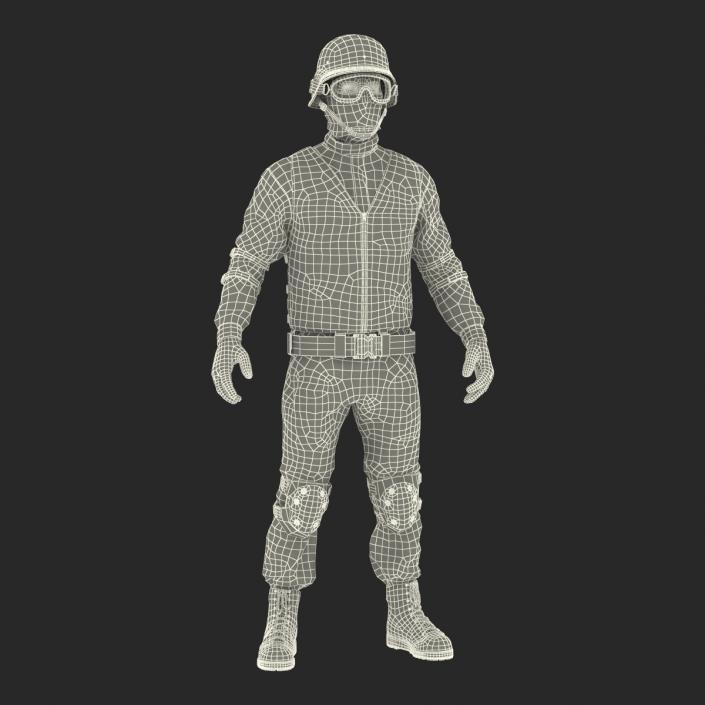 3D SWAT Man Mediterranean Rigged 2
