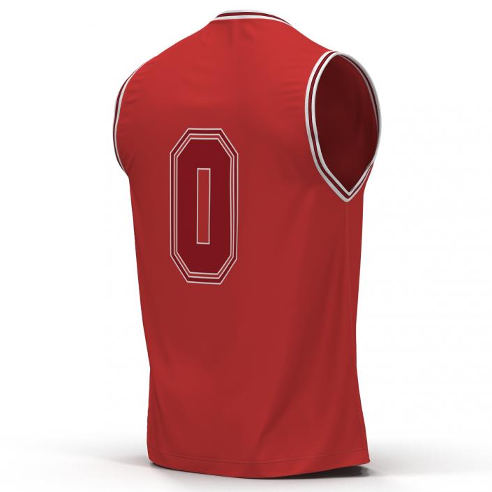 3D Basketball Jersey Red